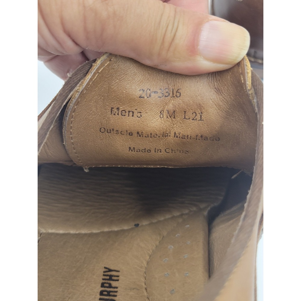 Johnson & Murphy Men's Brown Leather Lace Up Shoes Oxford Classic Cap-Toe Sz 8M - Picture 10 of 12
